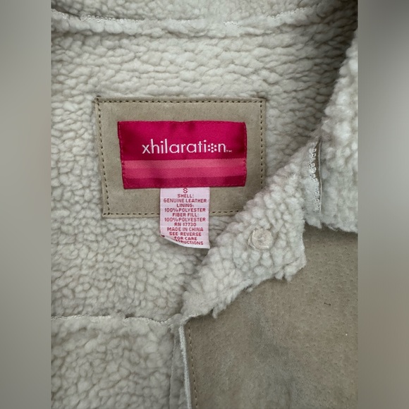 Xhilaration Long Leather Jacket, Light Tan, size Small - Picture 6 of 7